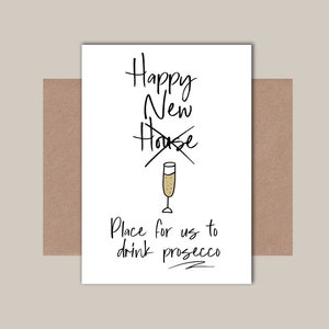 Happy New Home - Prosecco new house card for friend