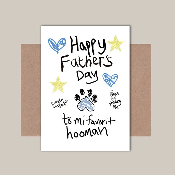 Pet Father's Day Card