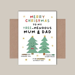 Parents Christmas Card - Mum and Dad Christmas Card - Funny Christmas Card for Mum and Dad