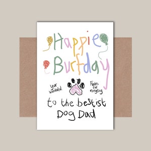 Dog Dad Birthday Card - Best Dog Dad