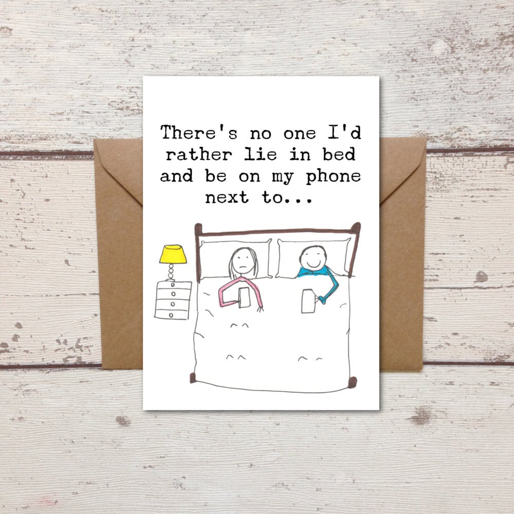 16th Anniversary: Funny Love Cartoon Card