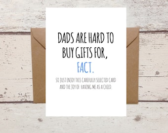 Funny Dad Birthday Card - Sarcastic Card for Dad