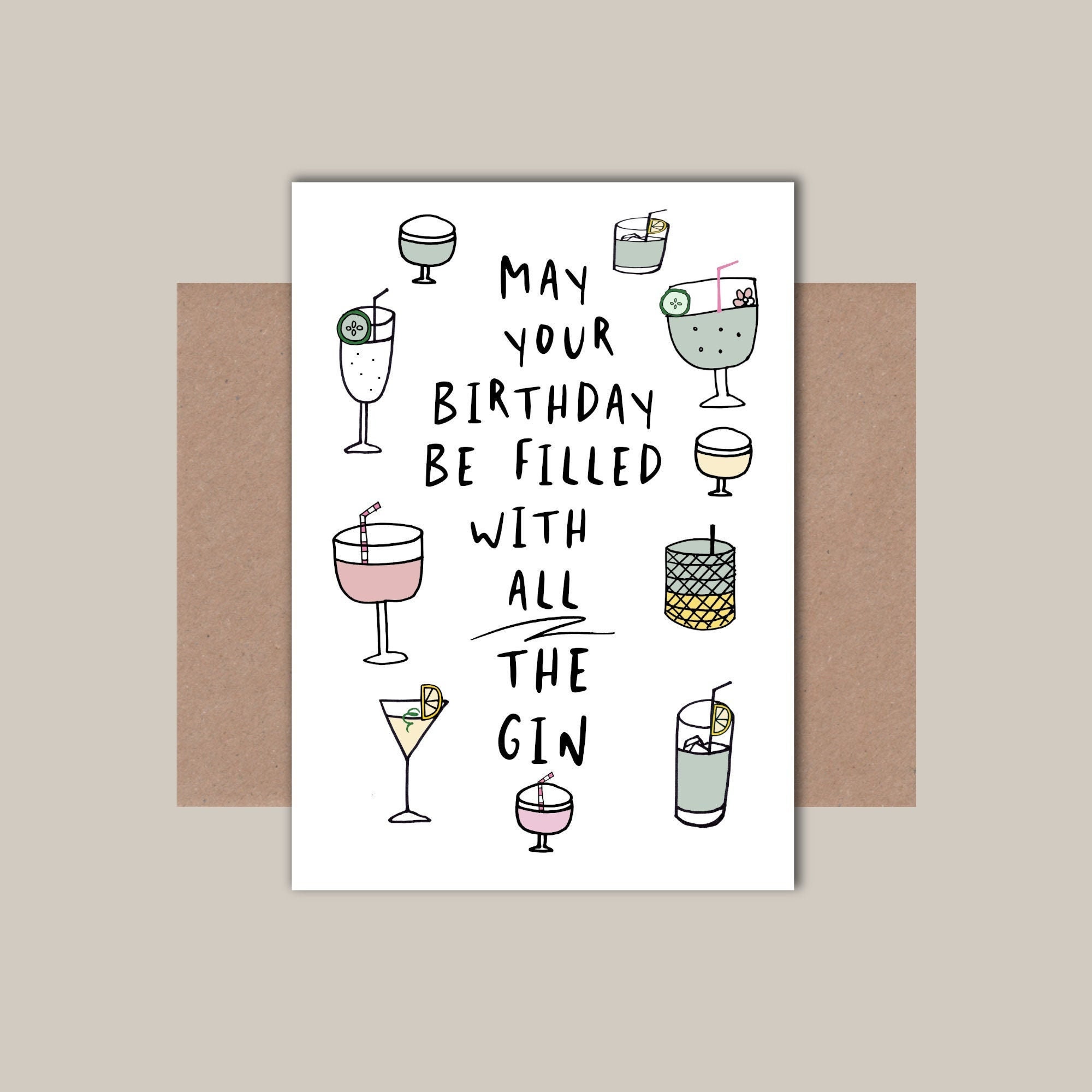Lustige Gin Geburtstagskarte Gin Lover Gin Card Freunde Etsy.de