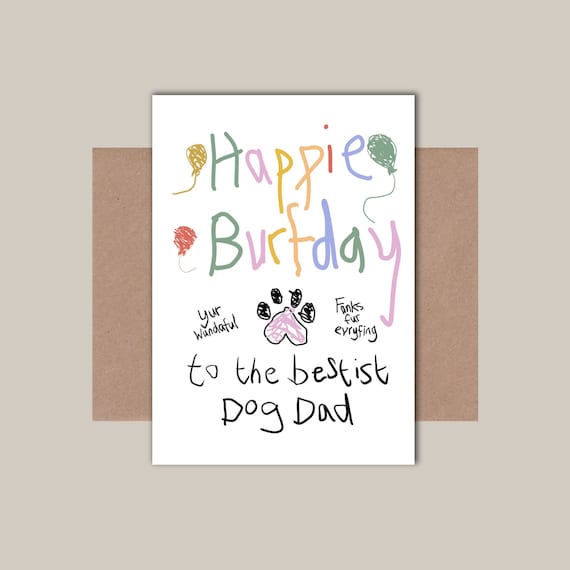 Dog Dad Birthday Card - Best Dog Dad