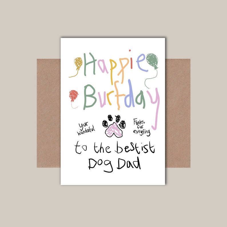 Dog Dad Birthday Card - Best Dog Dad bild 1