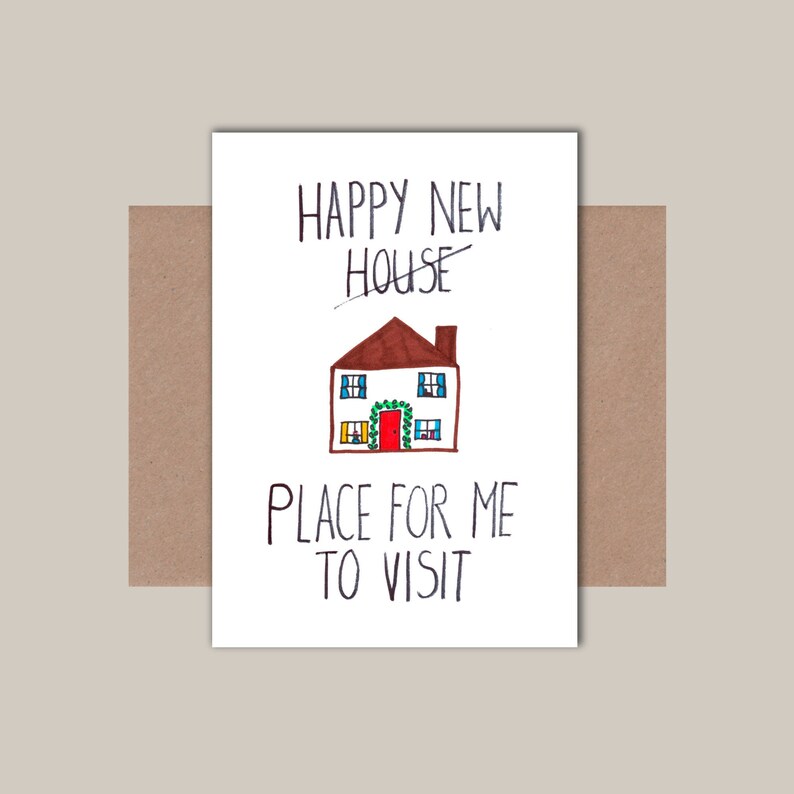 Funny New Home Card, Unique moving house card