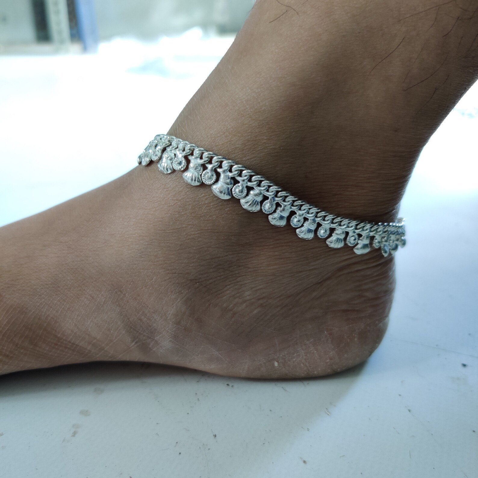 Anklet Silver Anklet Ankle Chain Anklet Bracelet Foot Etsy UK
