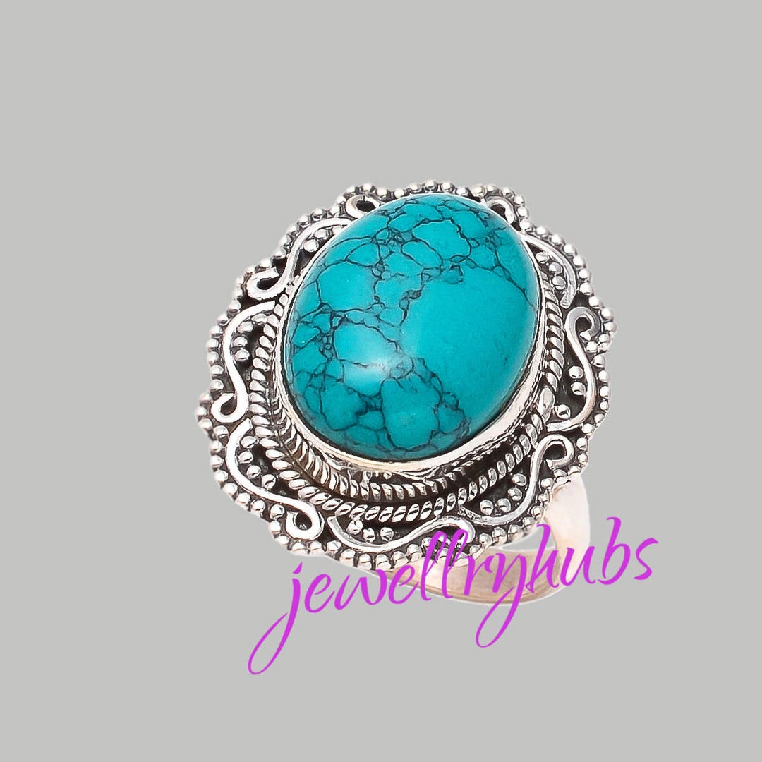Turquoise Ring Sterling Silver Ring Turquoise Gemstone Ring Etsy UK