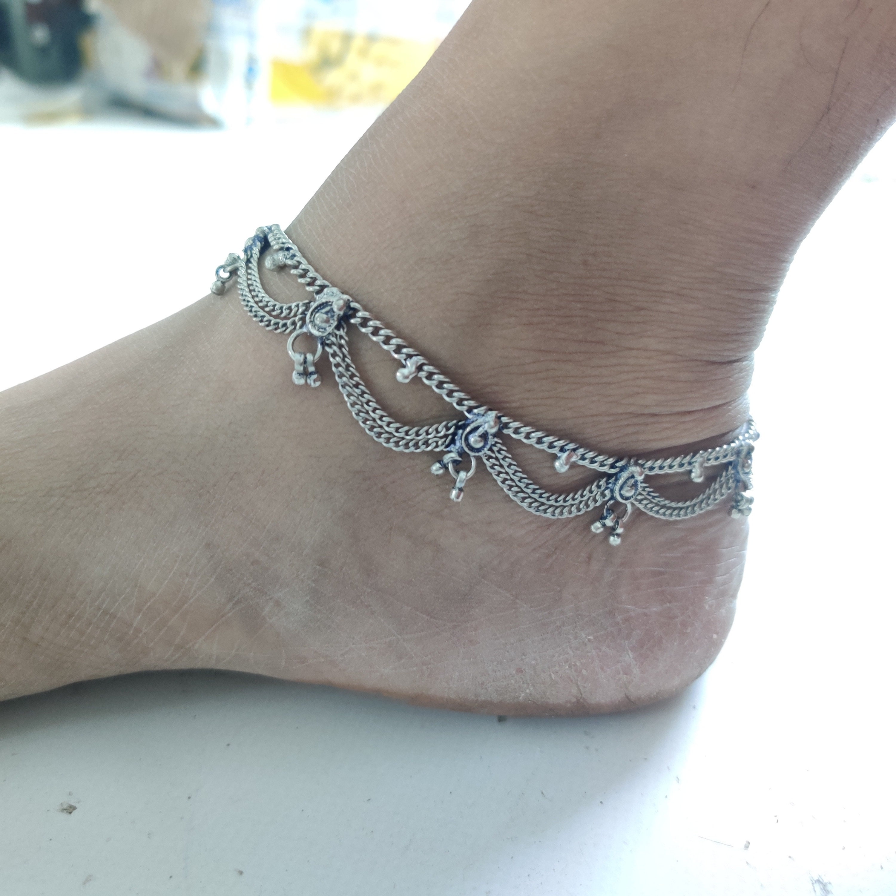 Fabriquée à la main Bracelet Bracelet Boho Gypsy Cheville Chaîne Pieds Botte BIJOUX INDE Payal. Fabriquée à la main Bracelet Bracelet Boho Gypsy Cheville Chaîne Pieds Botte BIJOUX INDE Payal.