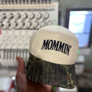 Embroidered mom camo hat