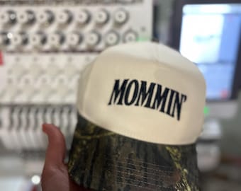 Embroidered mom camo hat