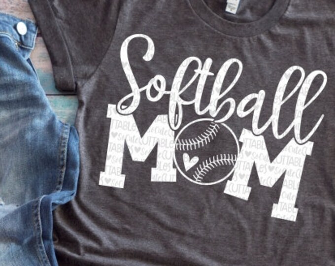 Softball Svg Softball Mom Ball Mom Svg Softball Cutfile Etsy