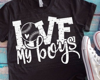 Love My Boys Svg Etsy