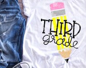 Back to school, 3rd Grade SVG, school cut file, school shirt, svg file, 1st day of school, teacher shirt design, pencil, socuteappliques