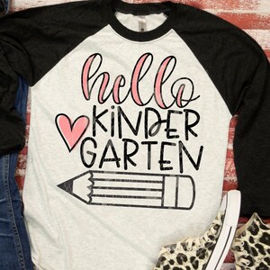 Back to school, Hello Kindergarten SVG, school cut file, school shirt, svg file, 1st day of school, teacher shirt, socuteappliques