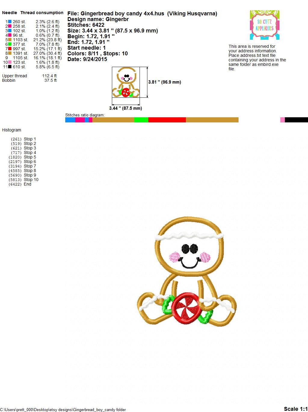 Gingerbread boy applique jessecmault design 4x4 5x7 6x10 etsy Gingerbread boy applique jessecmault design 4x4 5x7 6x10 etsy