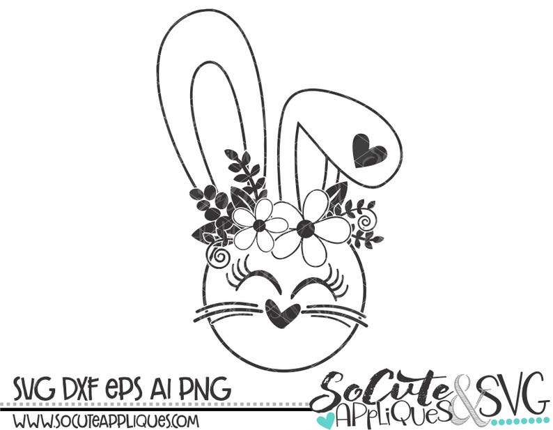 Download CUTE Easter bunny svg girls Easter svg Easter bunny head ...