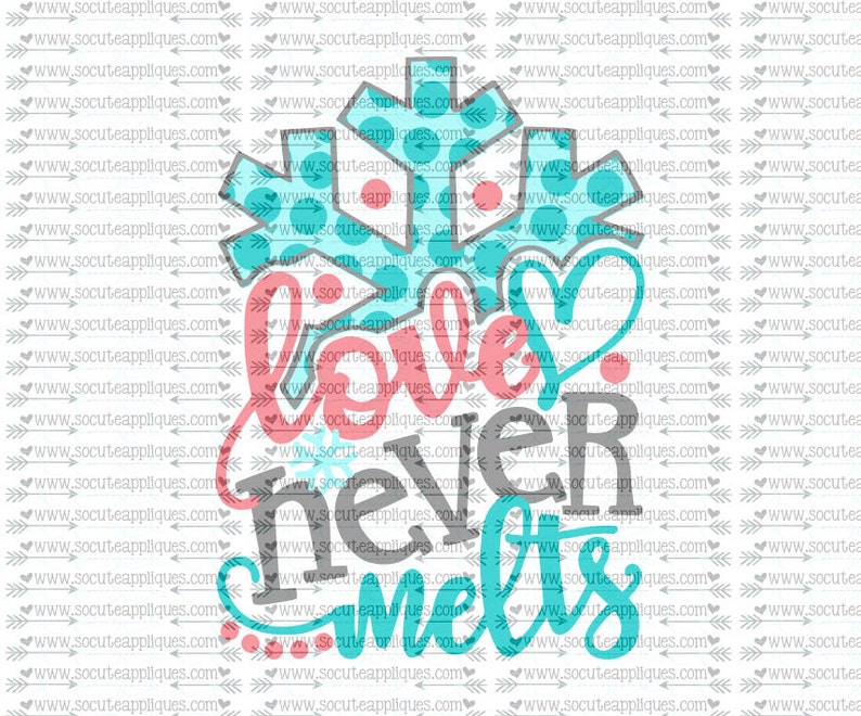 Download Love never Melts svg snowflake svg Valentines Day SVG | Etsy