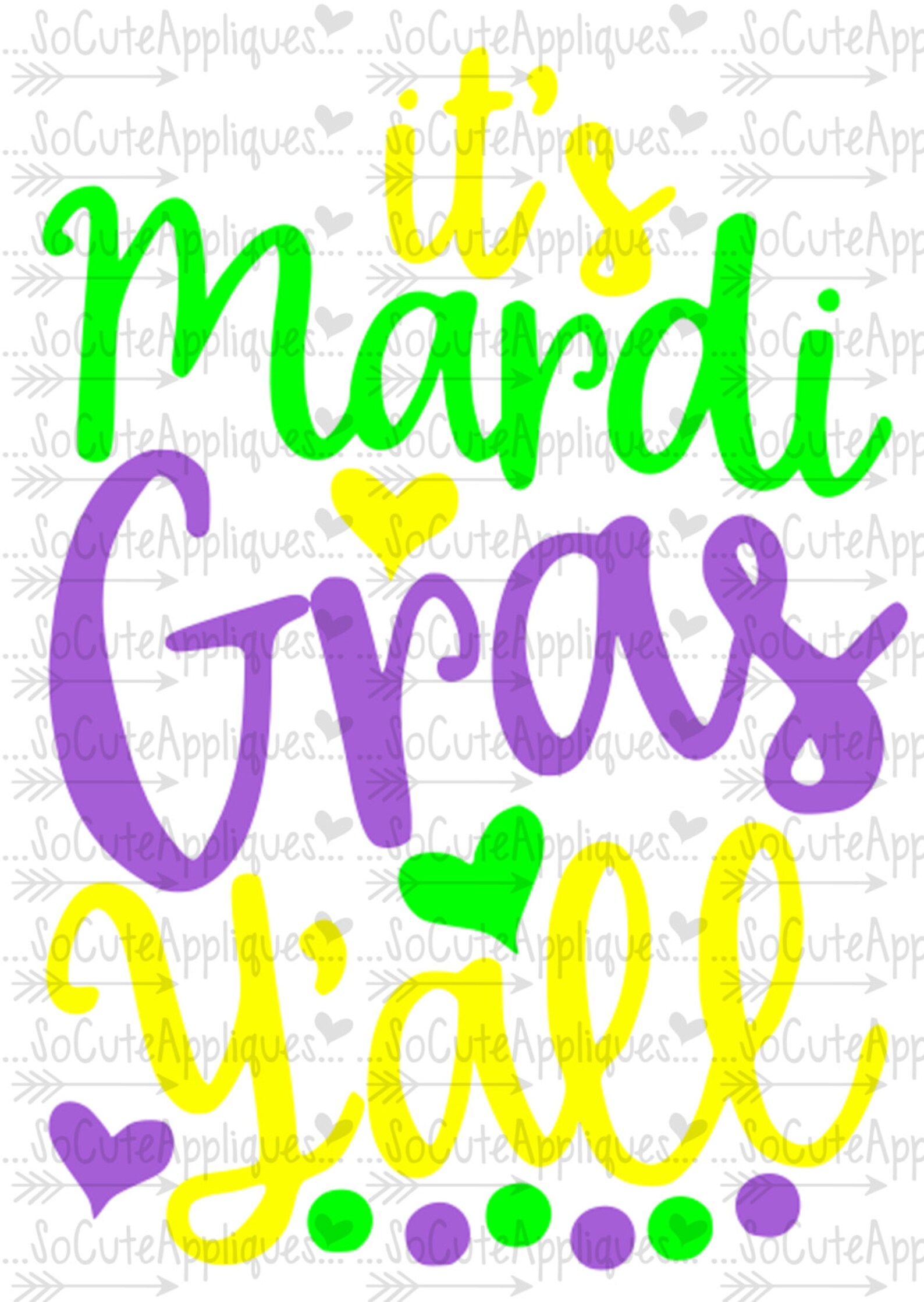 Its Mardi Gras yall svg Mardi gras SVG socuteappliques Fat Etsy