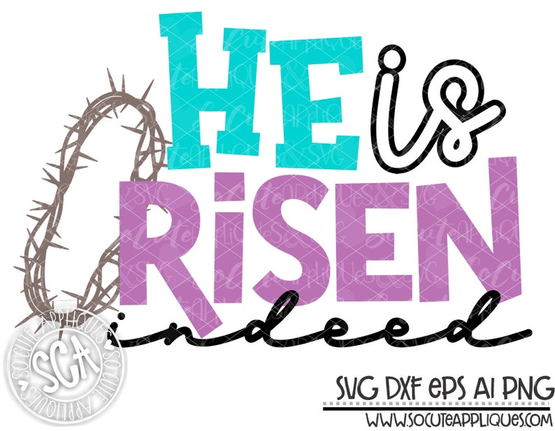 Easter He is Risen indeed SVG Jesus loves you John 316 Etsy