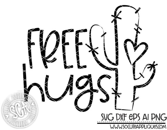 Download Scrapbooking Paper Free Hugs Svg Cactus Svg Summer Svg Files For Cricut Silhouette Sublimation Digital Design