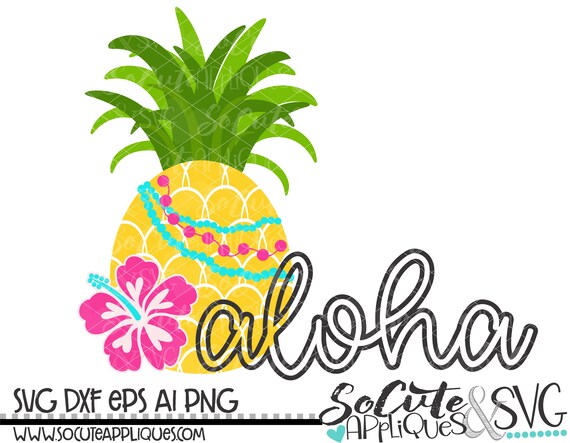 Download Aloha SVG design summer svg Pineapple svg luau SVG Monogram pineapple frame SVG socuteappliques ...