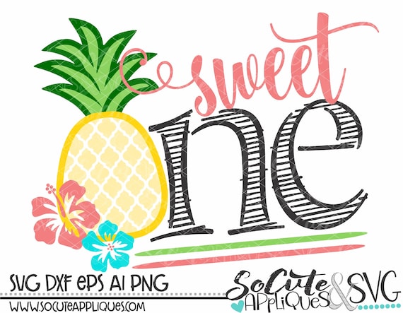 Download Sweet One Pineapple Svg Design Luau Birthday Party Svg Etsy