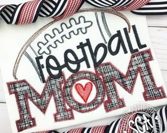 Football mom, Football 4x4 5x7 6x10 Embroidery design, football, football embroidery design, football mom design, socuteappliques