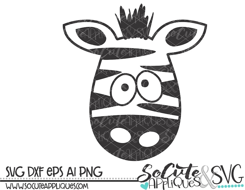 Download Zebra SVG Zebra easy cut 1 color svg design zoo svg zoo | Etsy