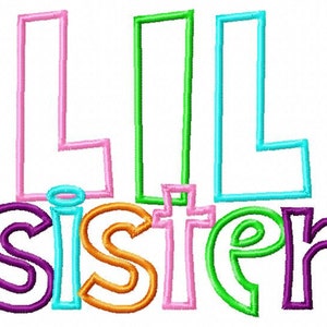 Embroidery Design 5x7 Big Sister Little Sister 5X7 New Baby - Etsy