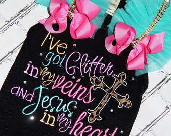 Embroidery design 5x7 Glitter in my veins and Jesus in my heart embroidery saying, socuteappliques, Jesus loves me, Christian, religious