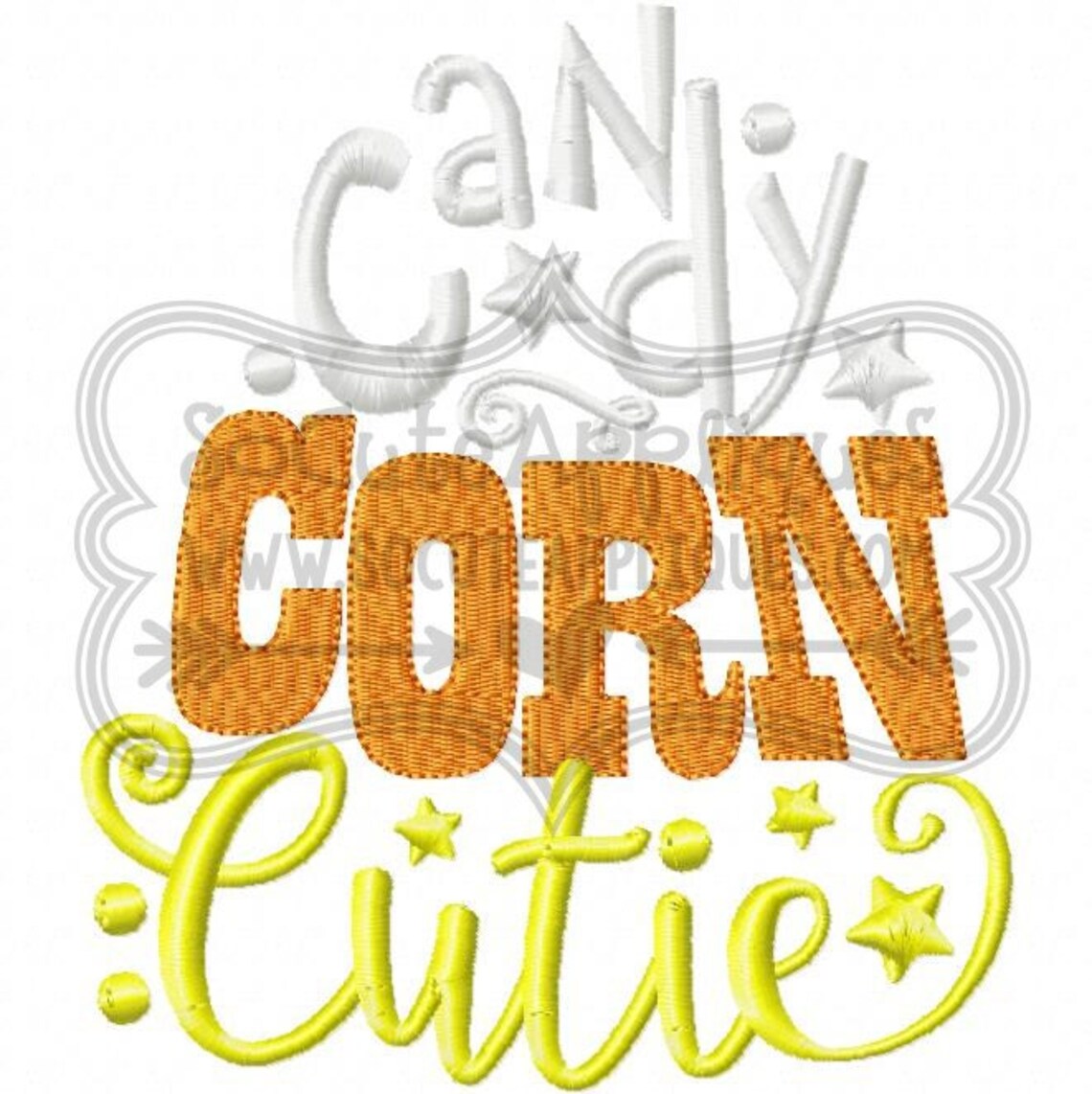 Embroidery Design 5X7 6x10 Candy Corn Cutie Embroidery Etsy