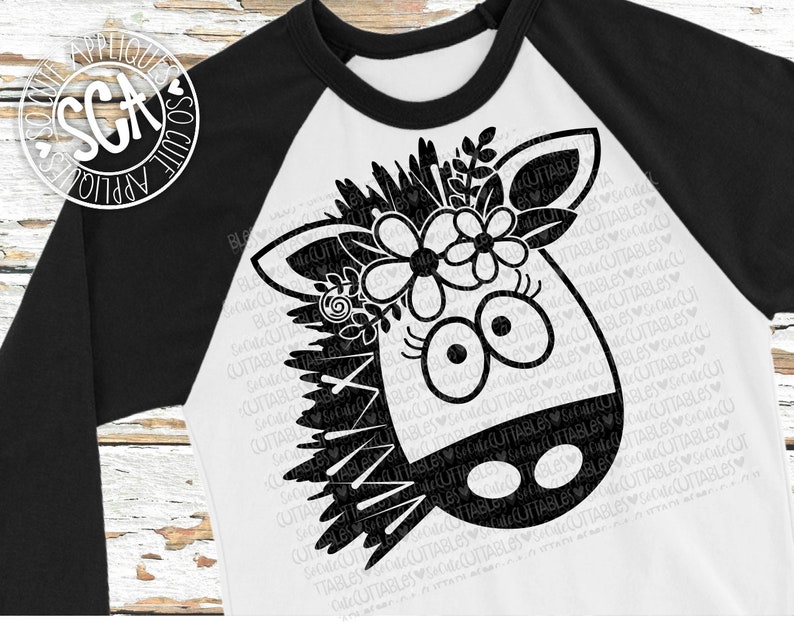 Download Horse SVG farm animal svg girl horse flowers svg design | Etsy