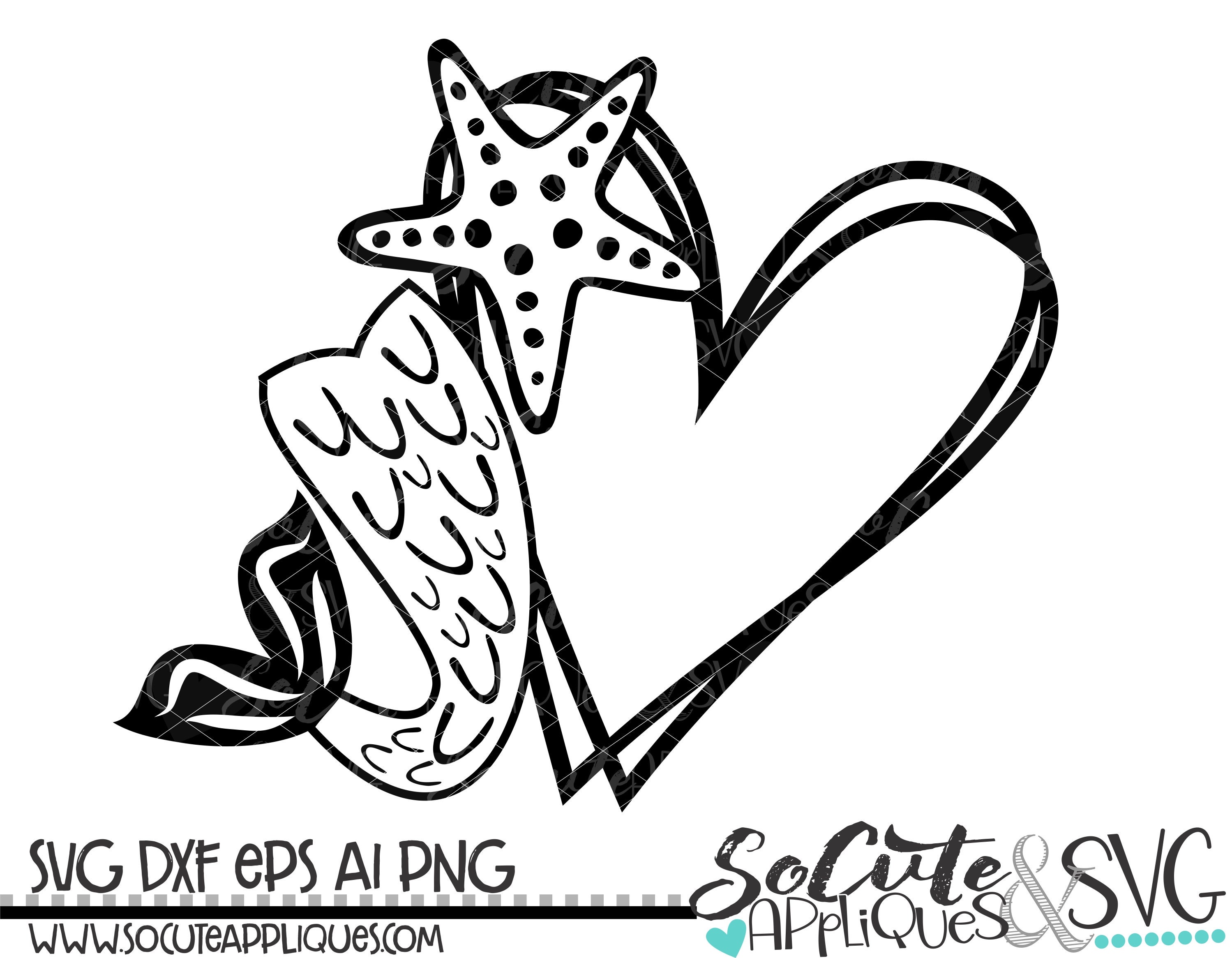 Download Mermaid monogram frame svg easy cut monogram svg design | Etsy