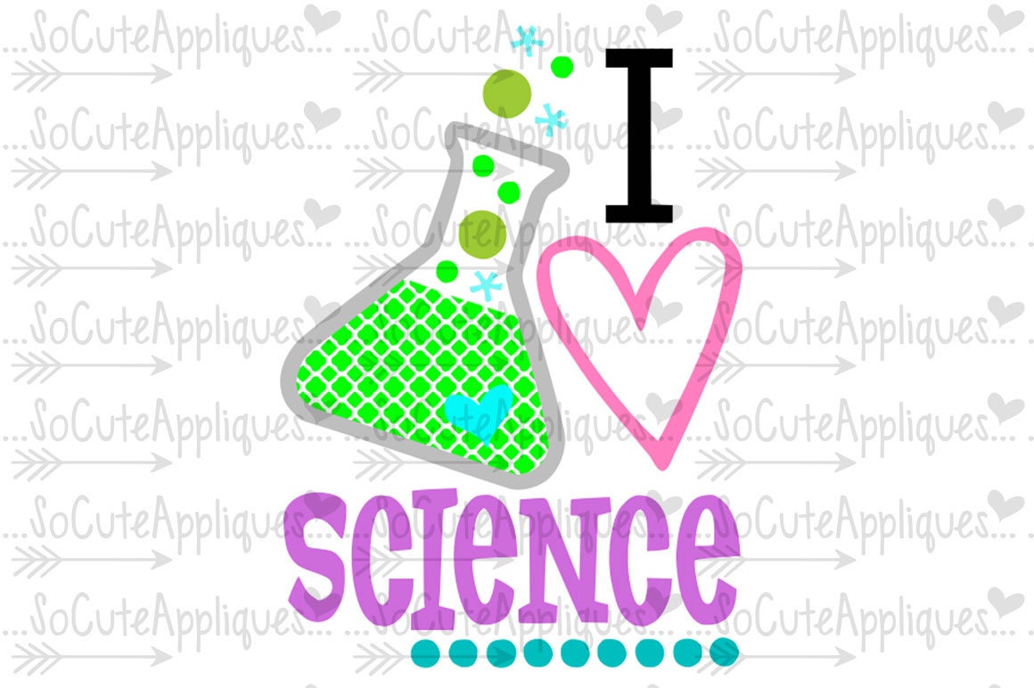 Download SVG DXF EPS Cut file I heart Science Svg back to school cut | Etsy