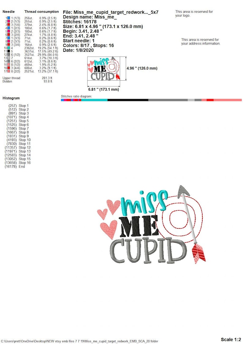 Valentines day embroidery Valentines Day Miss me Cupid design Embroidery socuteappliques Embroidery saying