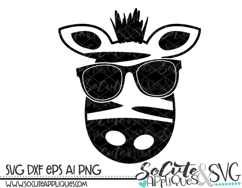 Download Zebra SVG boy zebra sunglasses svg design zoo svg zoo | Etsy