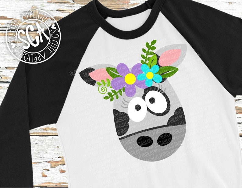 Download Cow SVG farm animal svg cowgirl flowers svg design cow | Etsy