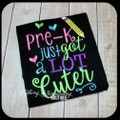 Back to school, Embroidery bundle 5x7 6x10, Kindergarten just got cuter, K-6th grade, embroidery sayings, socuteappliques