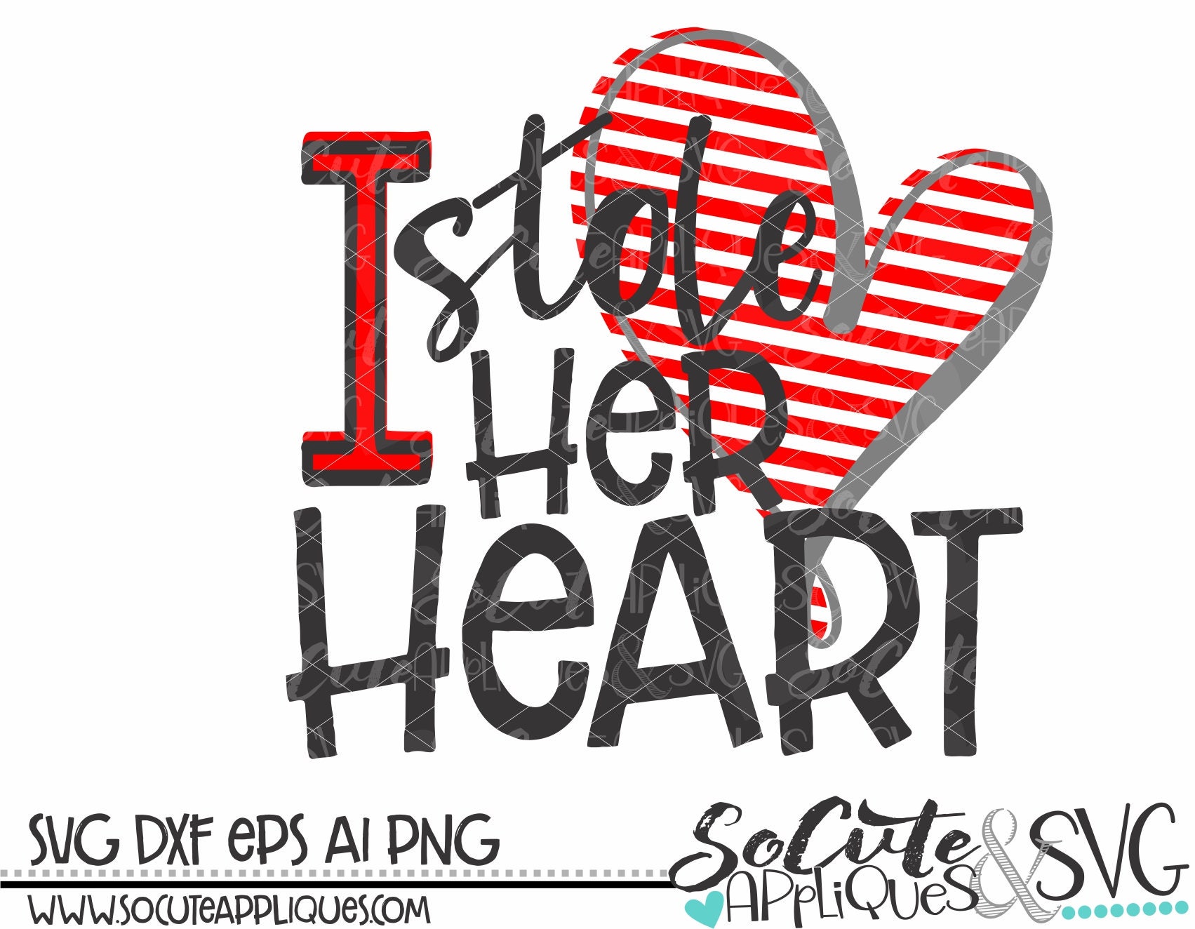 Download I stole Her heart svg heart svg socuteappliques Valentines ...