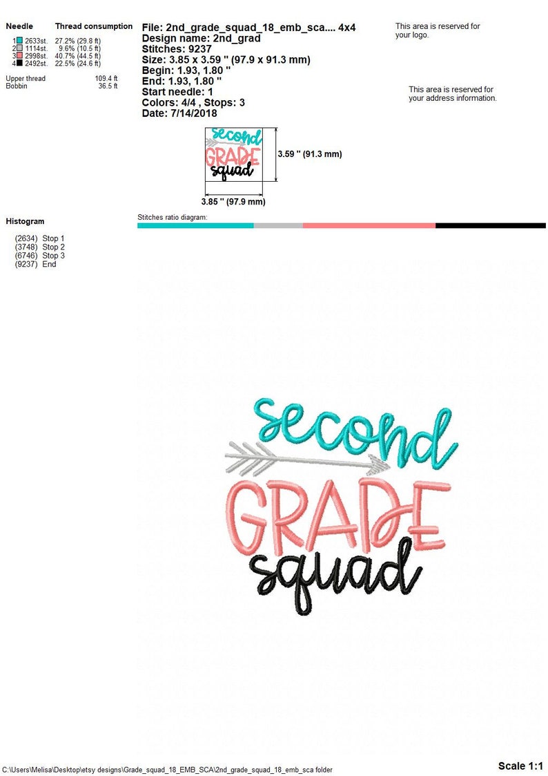 arrow embroidery teacher Back to school Embroidery design 1st day of school socuteappliques school shirt design Second Grade Squad