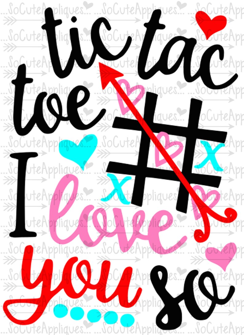 Download Valentines Day SVG design Tic tac toe love you so svg ...