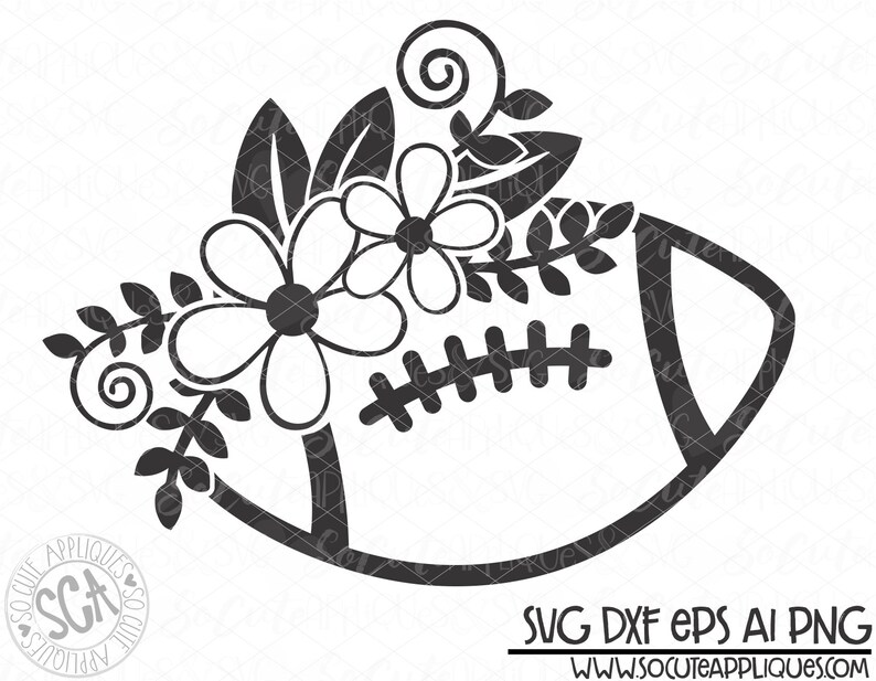 Football Svg Design Football Flower Svg Football Svg Etsy UK