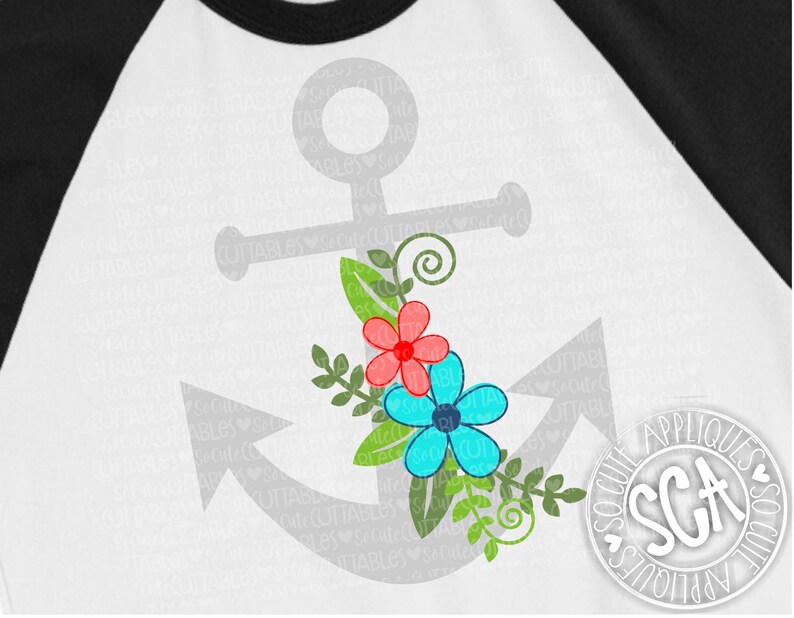 Download Anchor SVG mermaid svg anchor flowers svg nautical svg | Etsy