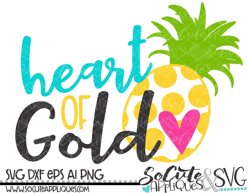 Download Heart of Gold SVG design Pineapple svg Aloha pineapple SVG ...