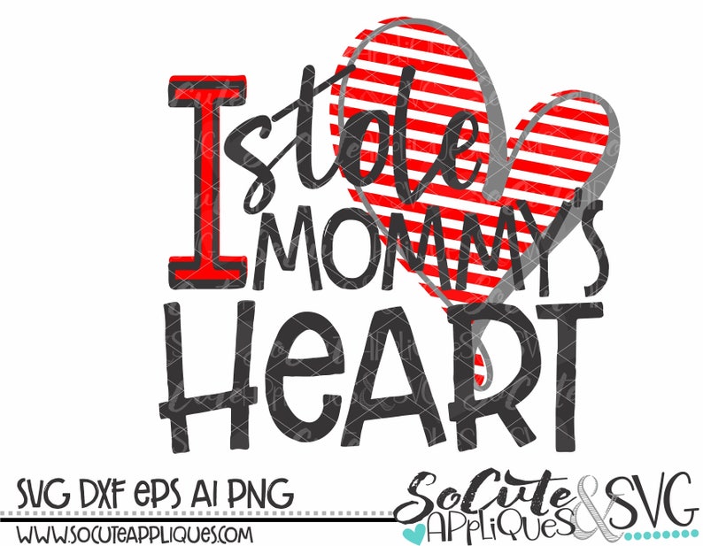 Download I stole Mommys heart svg heart svg Valentines Day SVG | Etsy