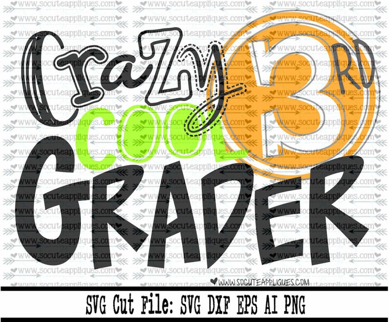 Download Back to school SVG Crazy COOL 3rd grader svg 1st day of | Etsy