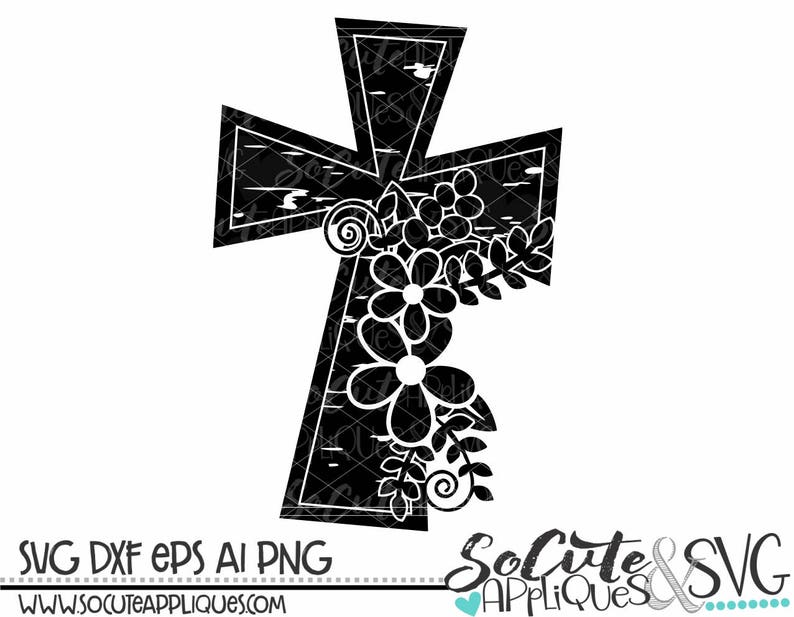 Download Easter svg cross clipart Christian svg Cross with flowers | Etsy