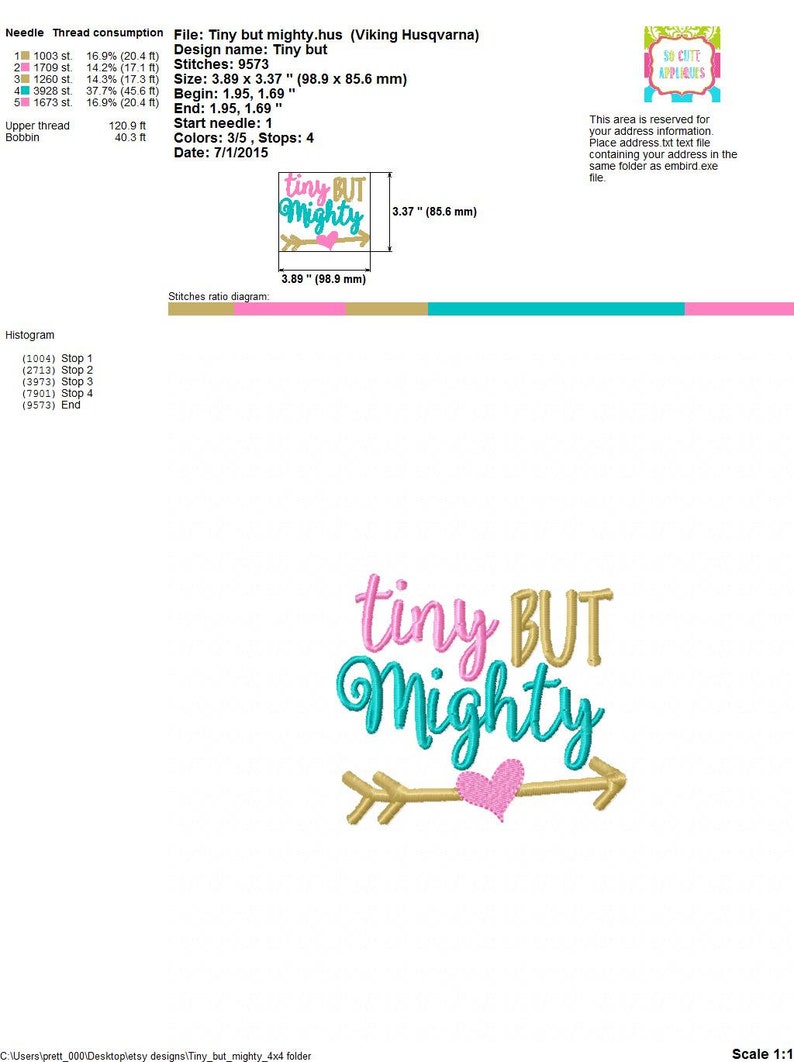Tiny but Mighty Embroidery design 4x4 5x7 Embroidery sayings Etsy