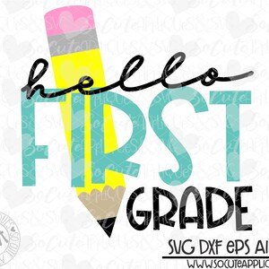 Back to school, hello 1st grade svg, pencil, school svg, first grade svg, 1st day of school, teacher shirt design, alpaca, socuteappliques